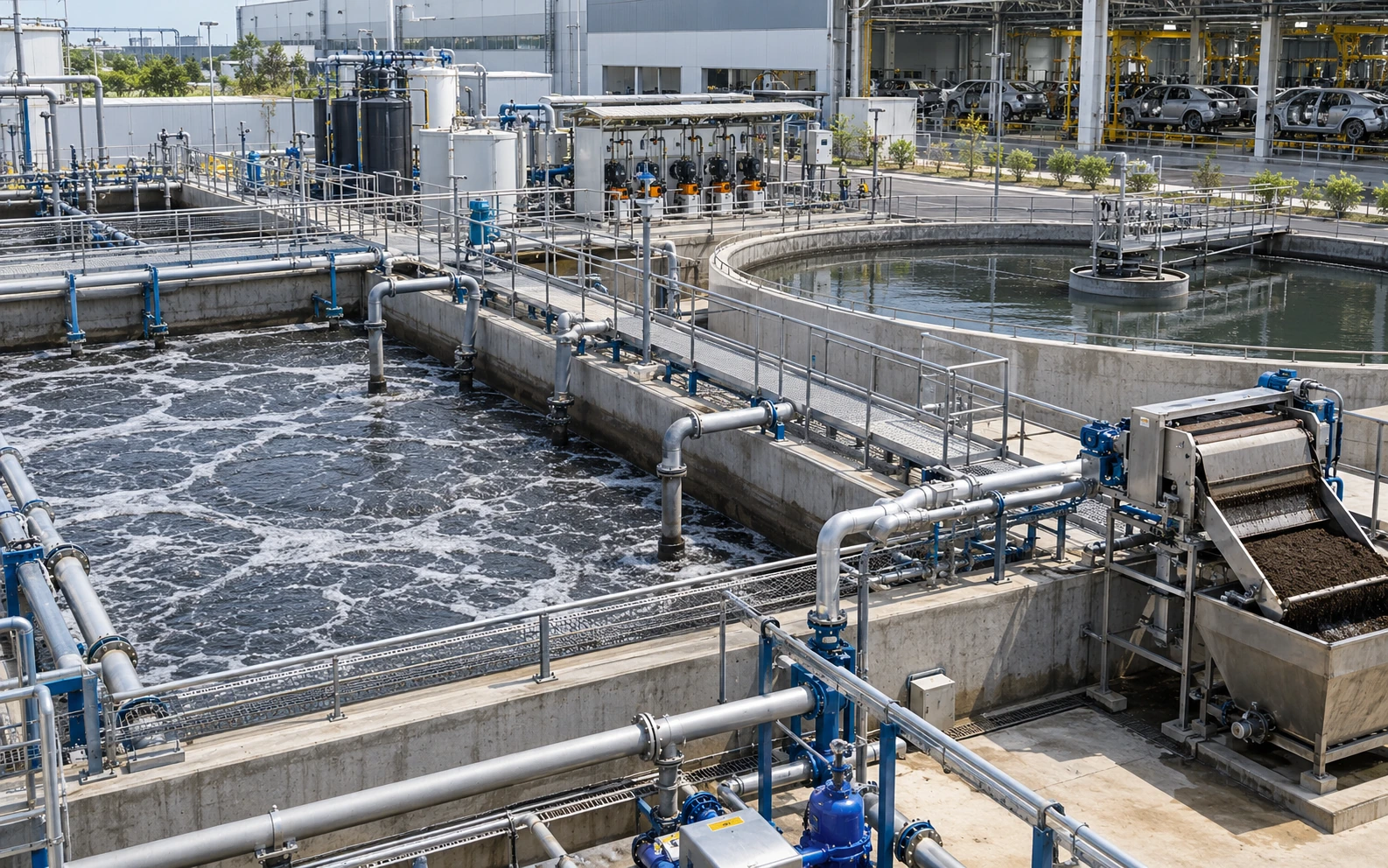 Industrial ETP treating wastewater from automotive and component manufacturing