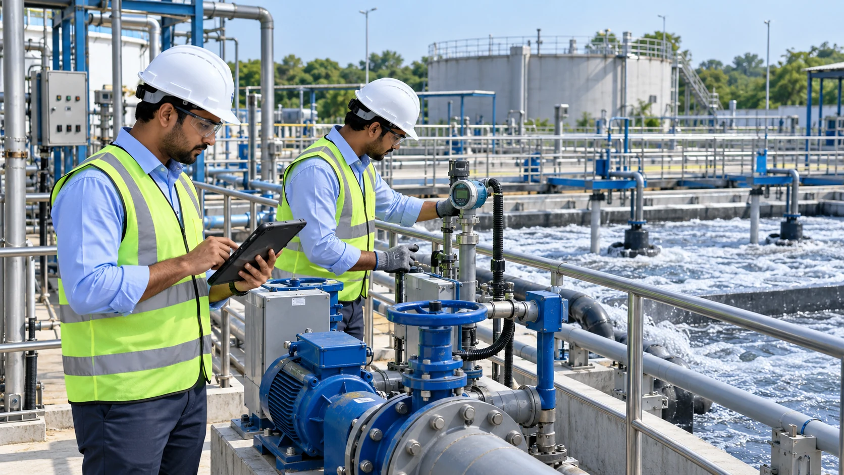 ETP and STP compliance readiness inspection at wastewater treatment plant