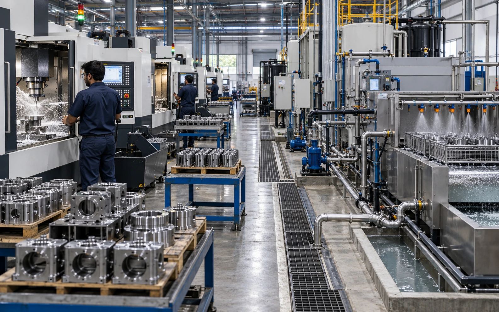 Industrial ETP treating oily and process wastewater from engineering and metal manufacturing