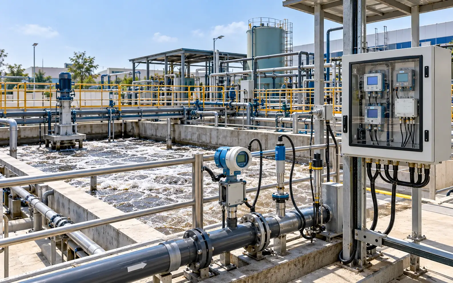 Online effluent monitoring system integrated with an industrial ETP