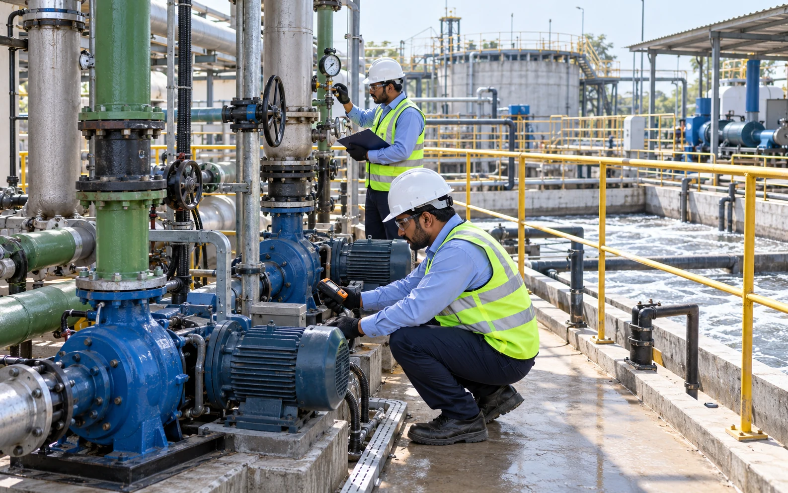 ETP pump and blower maintenance inspection