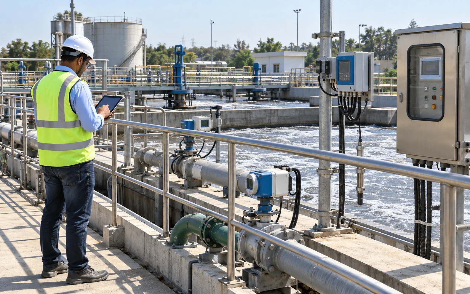 Online performance monitoring integrated into a revamped industrial treatment plant