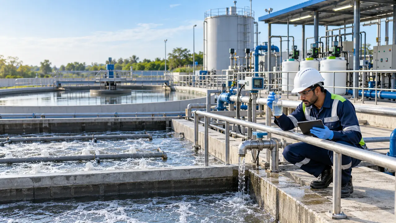 Industrial ETP inspection for high COD in treated wastewater outlet