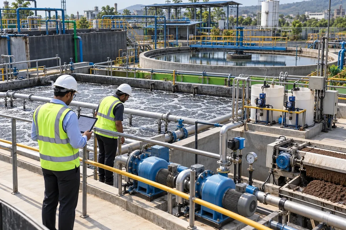 Industrial ETP performance audit and wastewater treatment plant inspection